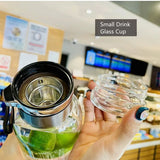 1.0 L Large Glass Water Bottle With Cloth Sleeve Borosilicate Glass Drinking Bottles With Tea Infuse Portable Outdoor Tour Cup