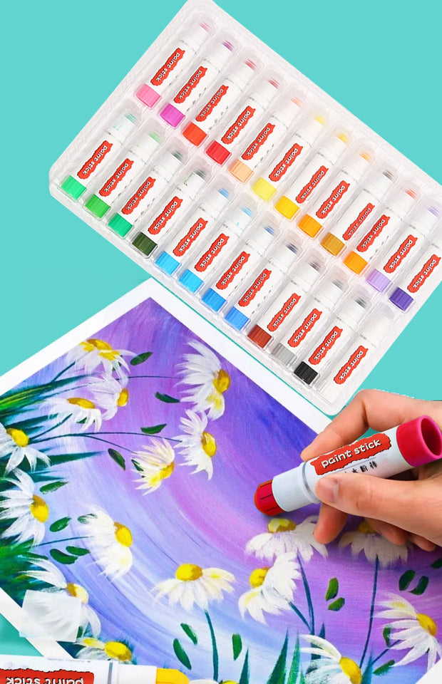 12/18/24 Colors Solid Quick-drying Gouache Stick Set for Children and Students To Draw Water-soluble Colorful Watercolor Pens