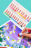 12/18/24 Colors Solid Quick-drying Gouache Stick Set for Children and Students To Draw Water-soluble Colorful Watercolor Pens