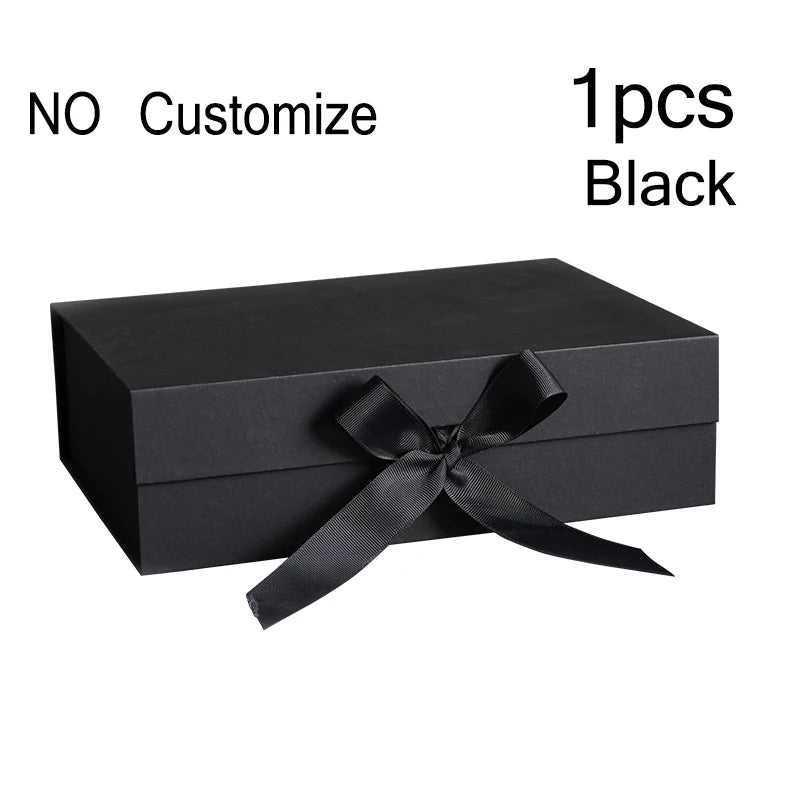 Cardboard Package Box Pink Black Carton Large Gift Box Personalized Logo Corrugated Box For Packaging Party Box With Ribbon