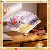 〔W〕1/2pcs Acrylic Fan Display Stands Foldable Fan Stand Holder Space-Saving Desk Organizer For Japanese & Chinese Hand Fans