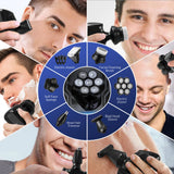 SEJOY Multifunctional 7D Head Shavers for Bald Men 6-in-1 Electric Razor with Nose Hair Trimmer Waterproof Mens Grooming Kit