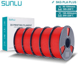 SUNLU Pla Plus 3D Filament 1.75mm Good Toughness Multicolor Neatly Wound PLA+ Filaments for FDM 3D Printing Materials 5KG
