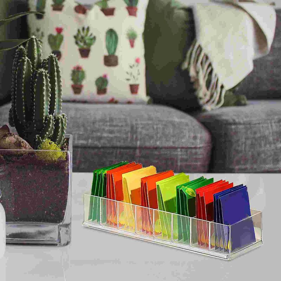 Tea Bag Storage Box Organizer Stackable Holders and Coffee House Pantry for Counter Bags Teabag