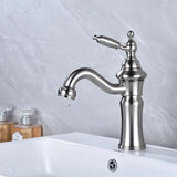 Chrome Basin Faucet Brass Black 360° rotatable basin faucet European-style Hot and Cold mixing faucet Brushed