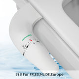 SAMODRA Ultra Slim Bidet Attachment for Toilet Seat - Dual Nozzle, Adjustable Water Pressure, Non-Electric Ass Sprayer