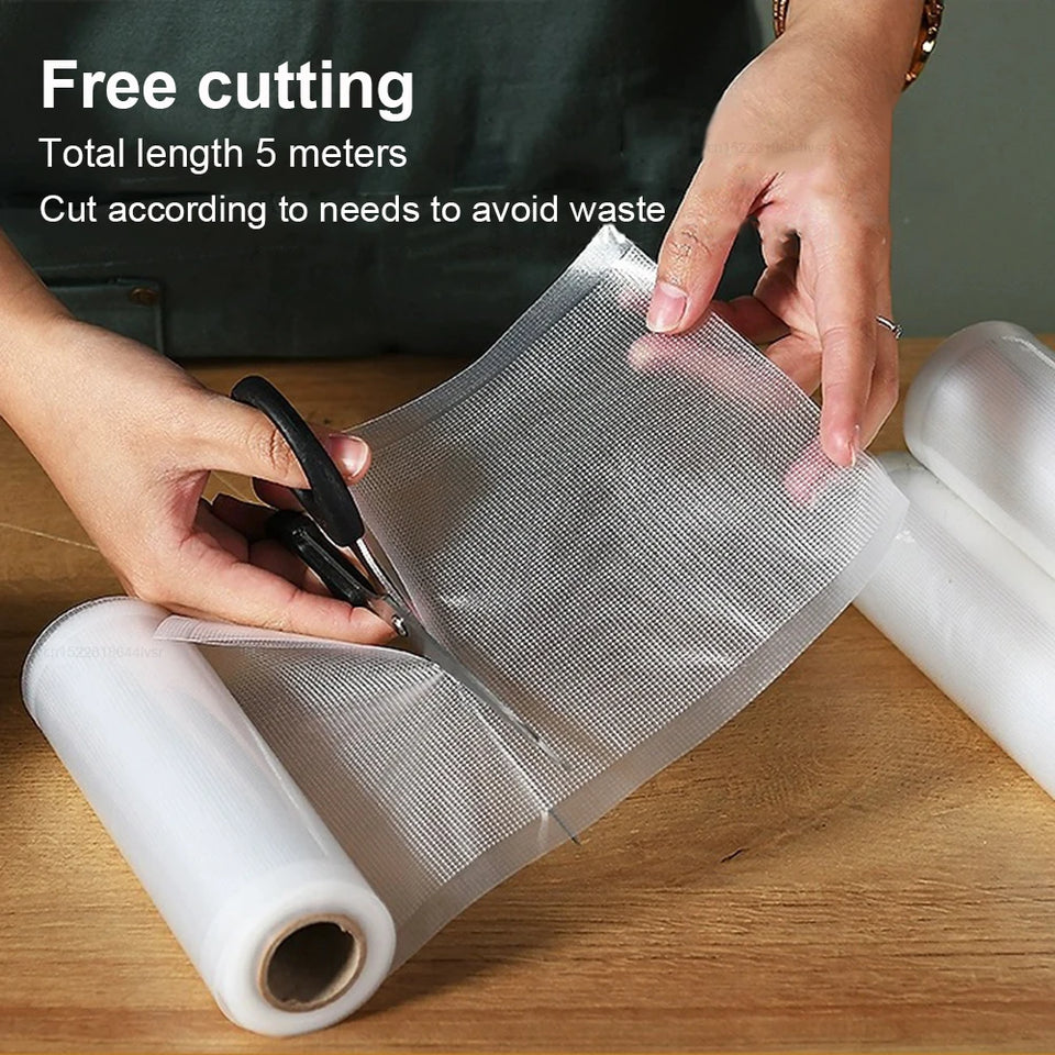 Food Vacuum Storage Packaging Bags for Vacuum Sealer Meat Fruit Vegetable Vacuum Packaging Bags 12/15/20/25/30cm 500cm/roll