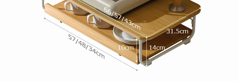 Creative Coffee Machine Storage Racks Wooden Countertop Cups Office Holders Racks Display Shelf Organizer Shelves Kitchen
