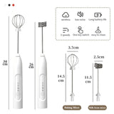 2-in-1 multi-function USB Rechargeable Electric Egg Beater Baking Mixer Milk Frother Kitchen Gadgets Coffee Stirrer Tools Dining