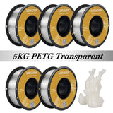 KINGROON 5KG PLA TPU PETG Filament Mix color 1.75mm 3D Printer Plastic No Bubble Spool 3D Printing Materials Wholesales