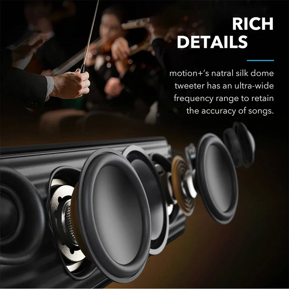 Global Version Original Soundcore Motion+ Bluetooth Speaker with Hi-Res 30W Audio Bluetooth Speakers Portable Speaker Sound Box