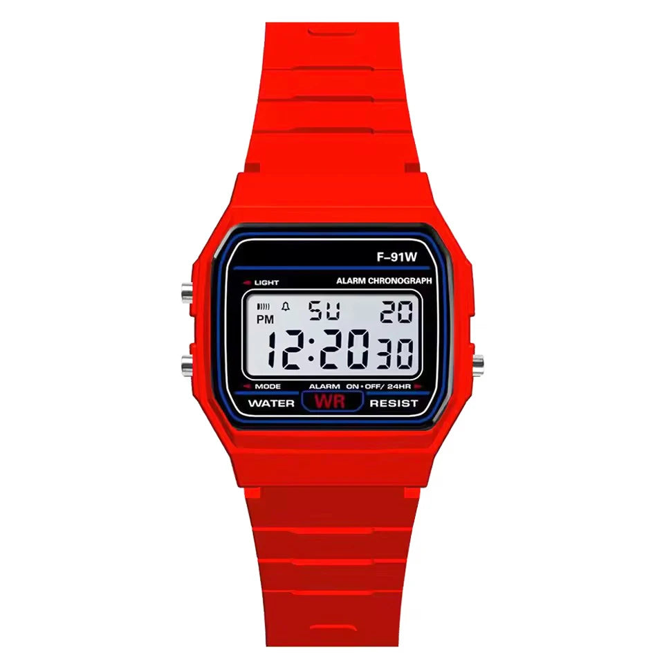 F-91W LED Electronic Watches for Women Men Waterproof Children's Led Sports Watch