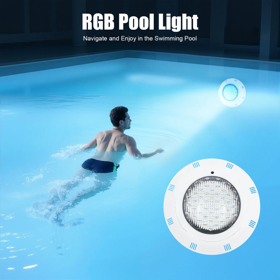 45W & 36W RGB LED Pool Light IP68 Waterproof 460/360 LEDs 2500/3600lm Remote Control for Swimming Pool Fountain Pond