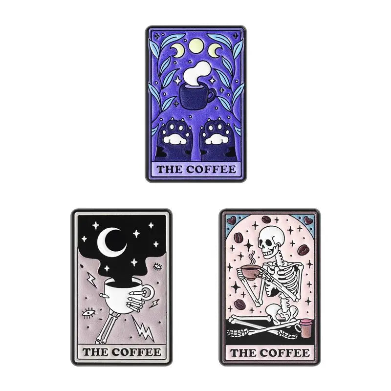 2-6pcs/set Hobby Collection Enamel Pins Reading Book Iced Coffee Knit Brooch Hiking Badges Music Korean Girls Band Jewelry