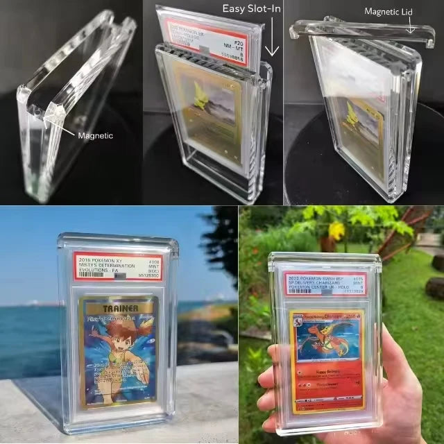 Custom Magnet Acrylic Graded Card Collectible Slab Acrylic Display Case for CGC BGS TCG Grading Card Slab Protector