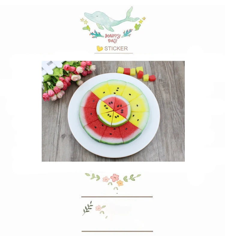 Simulated watermelon skin, fake watermelon slices, fake fruit slices, food, food model, restaurant, restaurant decoration, shoot