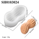 Large Size Peanut Pistachio Pecan Coffee Bean Mousse Cake Silicone Mold Chocolate Dessert Baking Mold Handmade Candle nut Mold