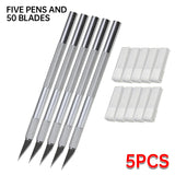 Metal Engraving Craft Knife Non-Slip Handle Gold Silver Hobby Carving Scalpel Utility Knife Art Stationery DIY Craft Supplies