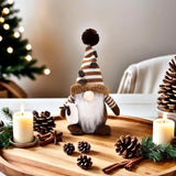 Christmas Decorations Coffee Gnome Ornaments Khaki Faceless Dolls Goblin Figurines Home Decor