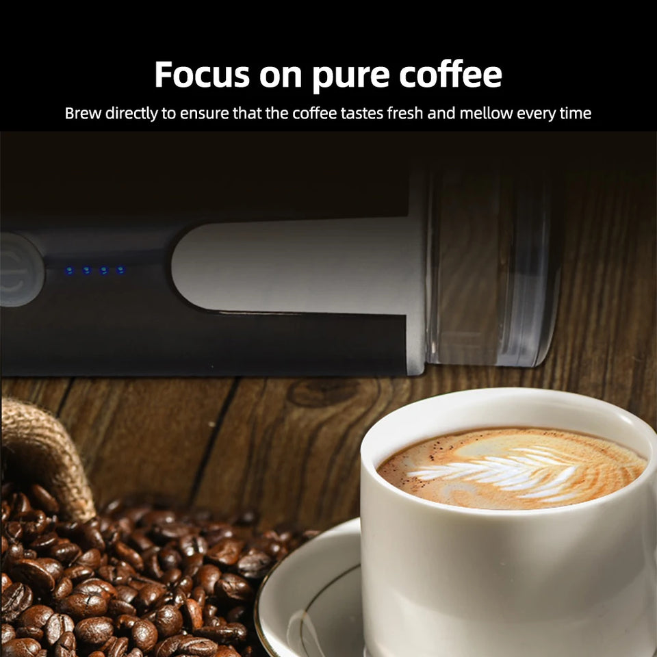 Portable Electric Espresso Coffee Machines 6oz Single Serve Mini Coffee Maker Automatic Brew for Camping Travel Car Office