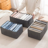 Closets Clothes Organizer Foldable Clothing Underwear Jeans Storage Box Drawer Organizer with Handles Wardrobe OrganizersDivider