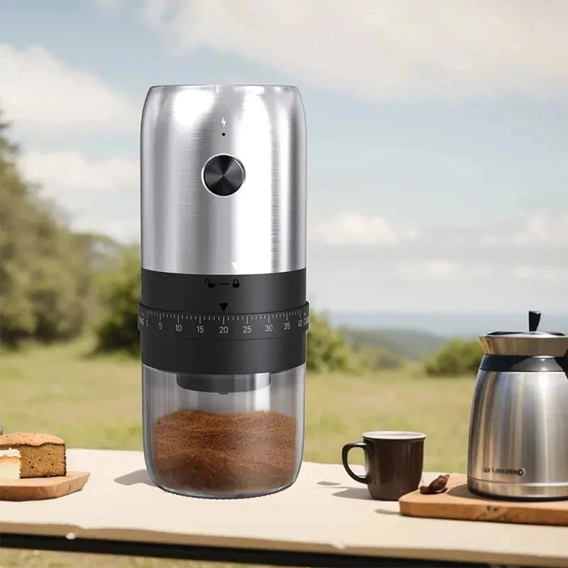 Portable 1800mAh Electric Coffee Bean Grinder 40 Gears External Adjustable Home Rechargeable Grinders Household Coffee Machine