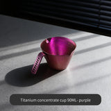 Bincoo Premium Titanium Coffee Cup 90ml for Espresso Extraction and Milk Measurement Durable Pure Titanium Construction Perfect