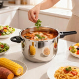 Stainless steel pressure cooker,commercial and household use, multiple specifications,suitable for electric stove and gas stove.