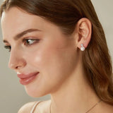 Dainashi 7-8mm Natural Freshwater Pearl Stud Earrings for Women Dainty Crystal Pearl Earrings Jewelry Gift 2026 New Arrivals