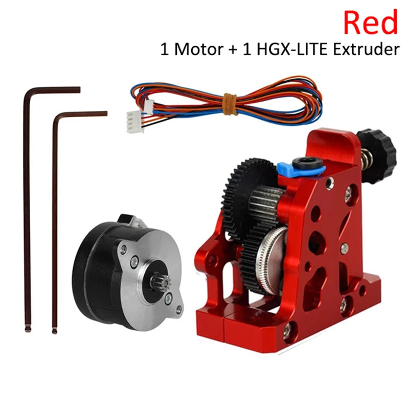 Dual Gear Extruder HGX-LITE-Extruder Hard Steel Reduction Gear With High Speed Motor for CR10 CR 10S Ender 3 V2 3D Printer Parts