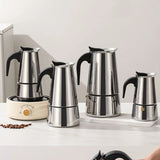 2/4/6/9/12 Cups Coffee Pot Mocha Espresso Latte Stovetop Filter Stainless Steel for Kitchen Moka Coffee Maker Coffee Maker Pot