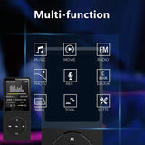 Portable MP4 FM card insertion Bluetooth player MP3 USB Charger Player FM Radio Recorder Lossless Sports Hifi Music Player