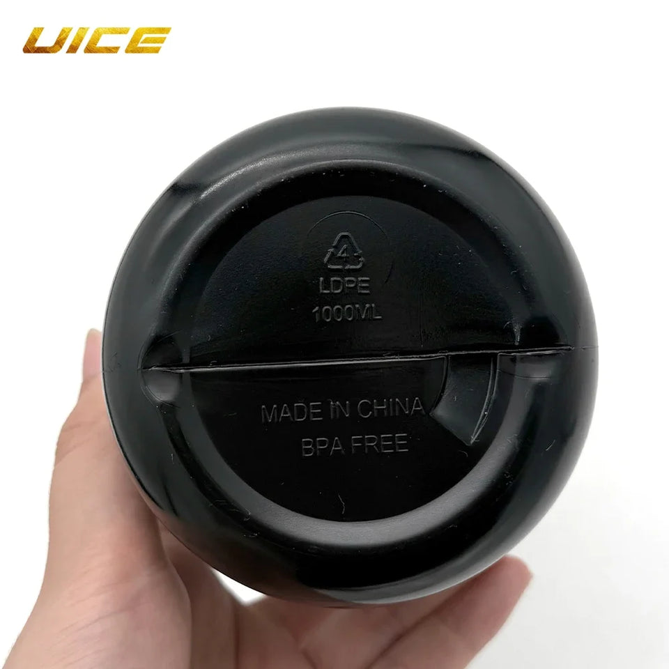 1000ML Ice Hockey Water Bottle BPA Free Bent Pipe Hockey Sports Bottle Hockey Equipment Football Lacrosse Bottles Sports Gear