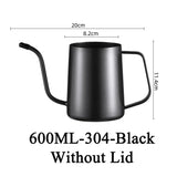 Coffee Hand Brewing Pot 250/350/600ML Stainless Steel Long Gooseneck Coffee Pot Kettle For Induction Stove Tops Kitchen Tools