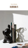 1 pair desk organizer Creative Rabbit Bookend Ceramic Ornament Desktop book holder Cute Gift simple nordic style book organizer