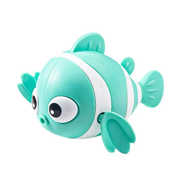 Hot sellingBaby Bath Toys Cute Swimming Fish Cartoon Animal Floating Wind Up Toys Water Game Classic Clockwork Toys For Toddlers