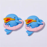 10Pcs Colorful Ocean Animals Resin Crab Fish Float Bottle Beach Slipper Surfboard Flatback Scrapbook Craft DIY Figurine Decor