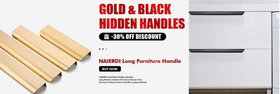 NAIERDI Black Lightning Long Furniture Handles 600-1800mm Aluminum Alloy Cabinet Handles Cupboard Door Handles Door Hardware