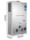 Sihao LPG Gas Hot Water Heater 6L-18L Tankless Instant Butane Propane Gas Boiler With Shower Kit LCD Display For Home Camping ﻿