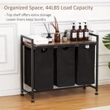 Laundry Hamper, Laundry Basket Organizer Laundry Sorter 2 Section with Removable Laundry Bag and Top Shelf, Dirty Clothes Hamper