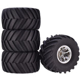 AUSTAR 4PCS AX-3003 135mm Tyre Rubber Tire Wheel Plastic Rim Hub for 1/10 RC HSP HPI Monster Truck Model Spare Parts
