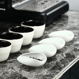 Handmade Ceramic Coffee Bean Dosing Tray Weighing Plate Multi-use Tea Bowl for Coffee Bar Home