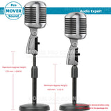 Table Desktop Holder Microphone Stand Compatible With Shure 55 SH 55SH II Classic Tabletop Extending Boom Bracket Desk Mic Mount