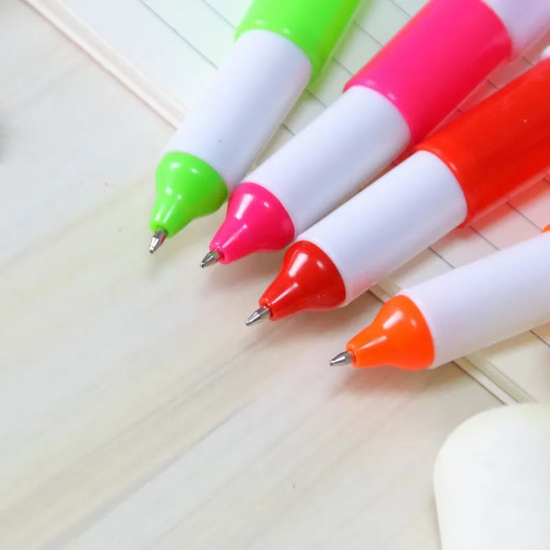 6pcs/lot Korea Stationery Smiling Face Pill Shape Ballpoint Pen Cute Cartoon Favor Retractable Ball Pen