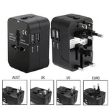 Universal Travel Adapter EU UK US AU AC Power Charger Adapter Global Conversion Plug Dual USB PD Port Travel Conversion Socket
