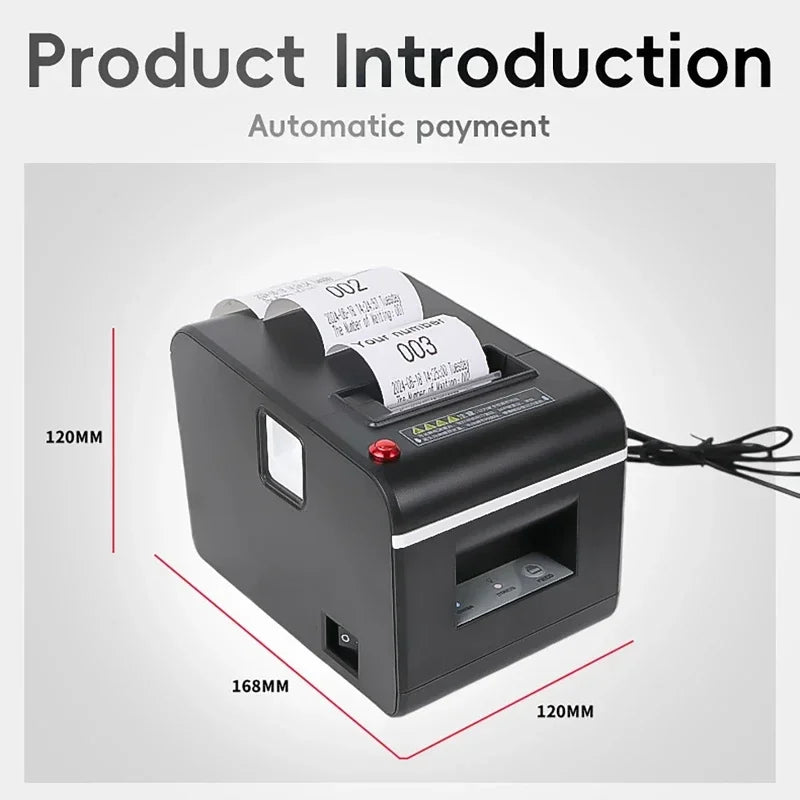 Ticket Dispenser 57mm Label Receipt Take Number Machine and Restaurant Pagers Queue Call Management System Restaurant Equipments
