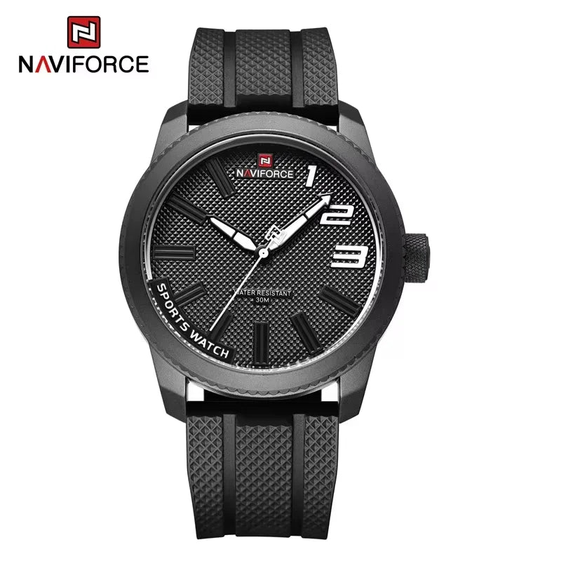 NAVIFORCE New Style Popular Silicone Strap Male Quartz Watches Fashion Casual Waterproof Wristwatches for Men Relogio Masculino