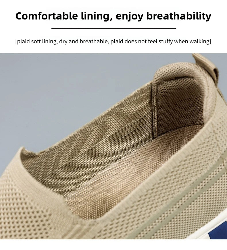 Men's Spring New Knitted Breathable Single Shoes, Dad's Shoes, Men's Casual Shoes, Comfortable Men's Shoes  sneakers
