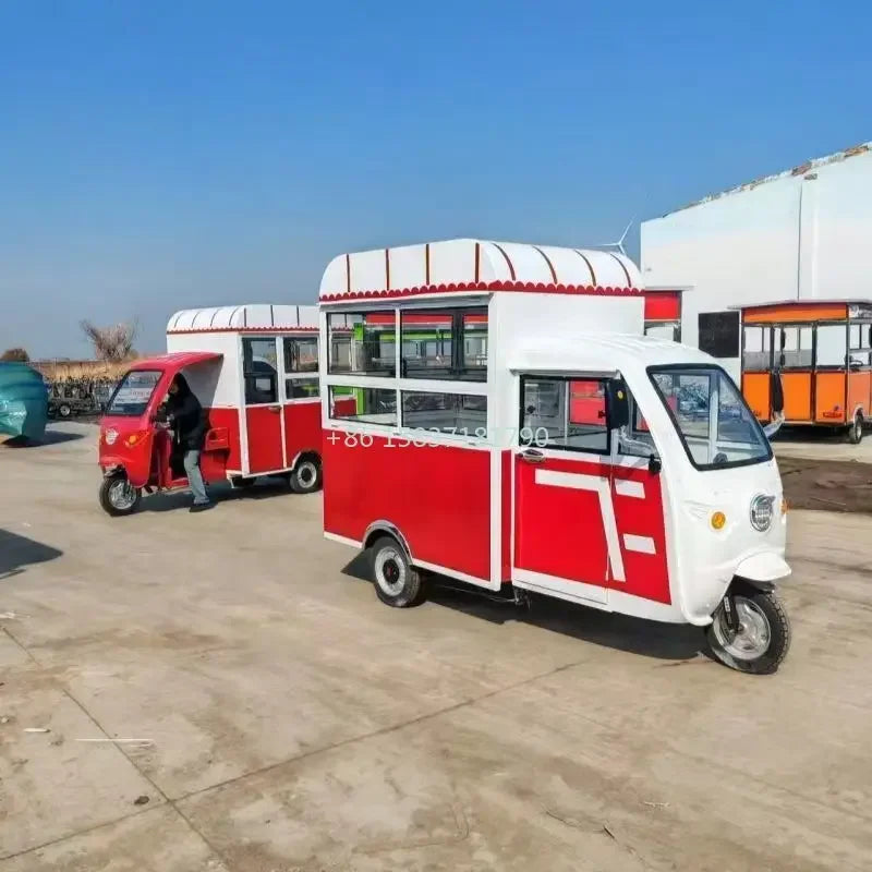 Multifunctional Food Truck Trailer Three-wheeled Electric Vehicle High Quality Mobile Dining Car Customizable Food Truck Machine
