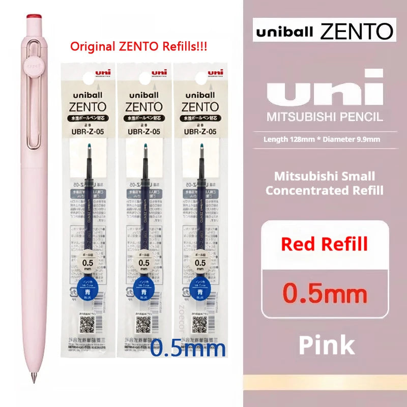 Uni-ball ZENTO Click Gel Pen,0.38/0.5/0.7mm Various Colors Water-based pen With Ergonomic Grip Smooth Writing for School&Office